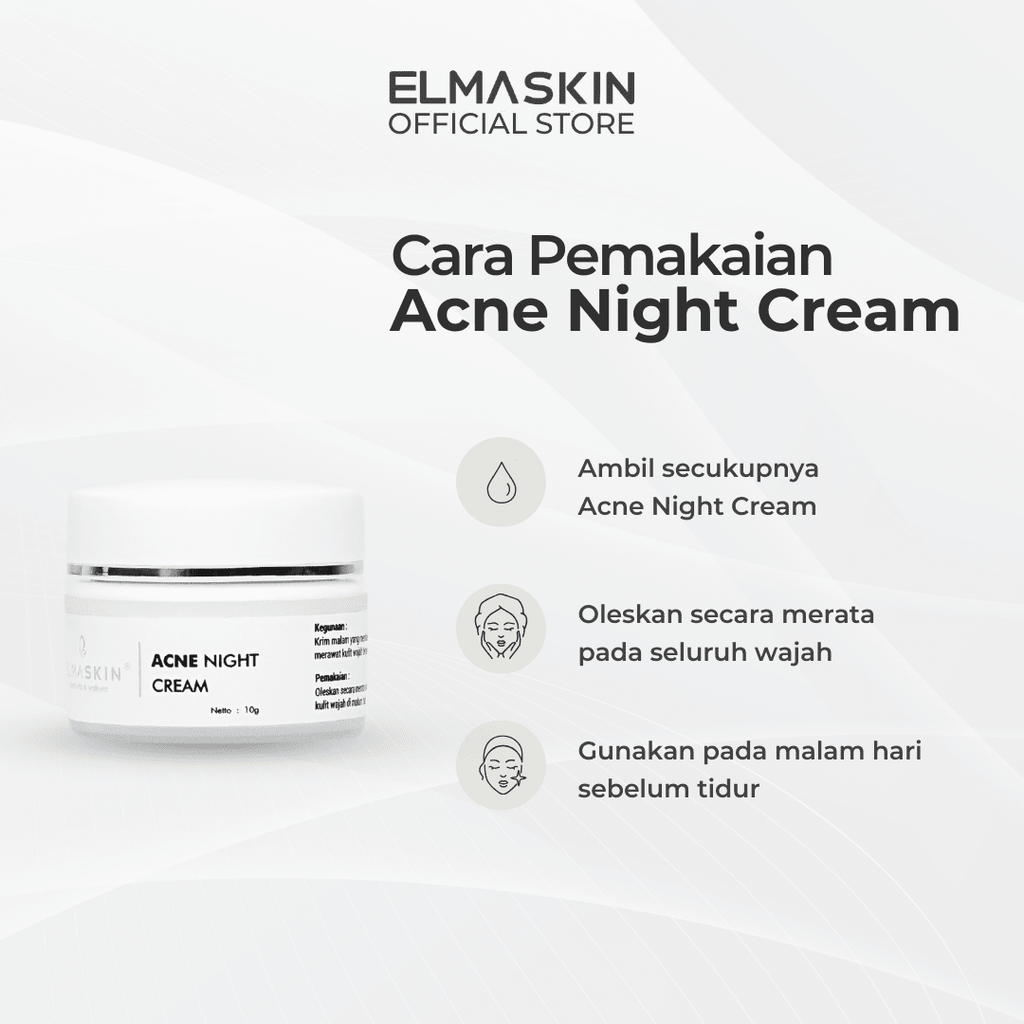 Acne Night Cream Anti Jerawat - elmaskin.id