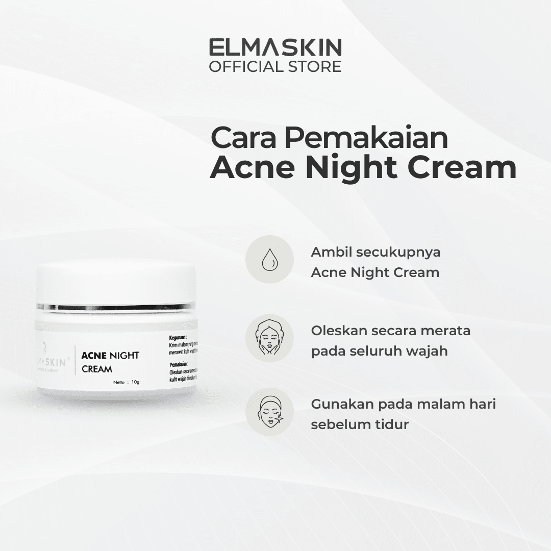 Acne Night Cream Anti Jerawat - elmaskin.id