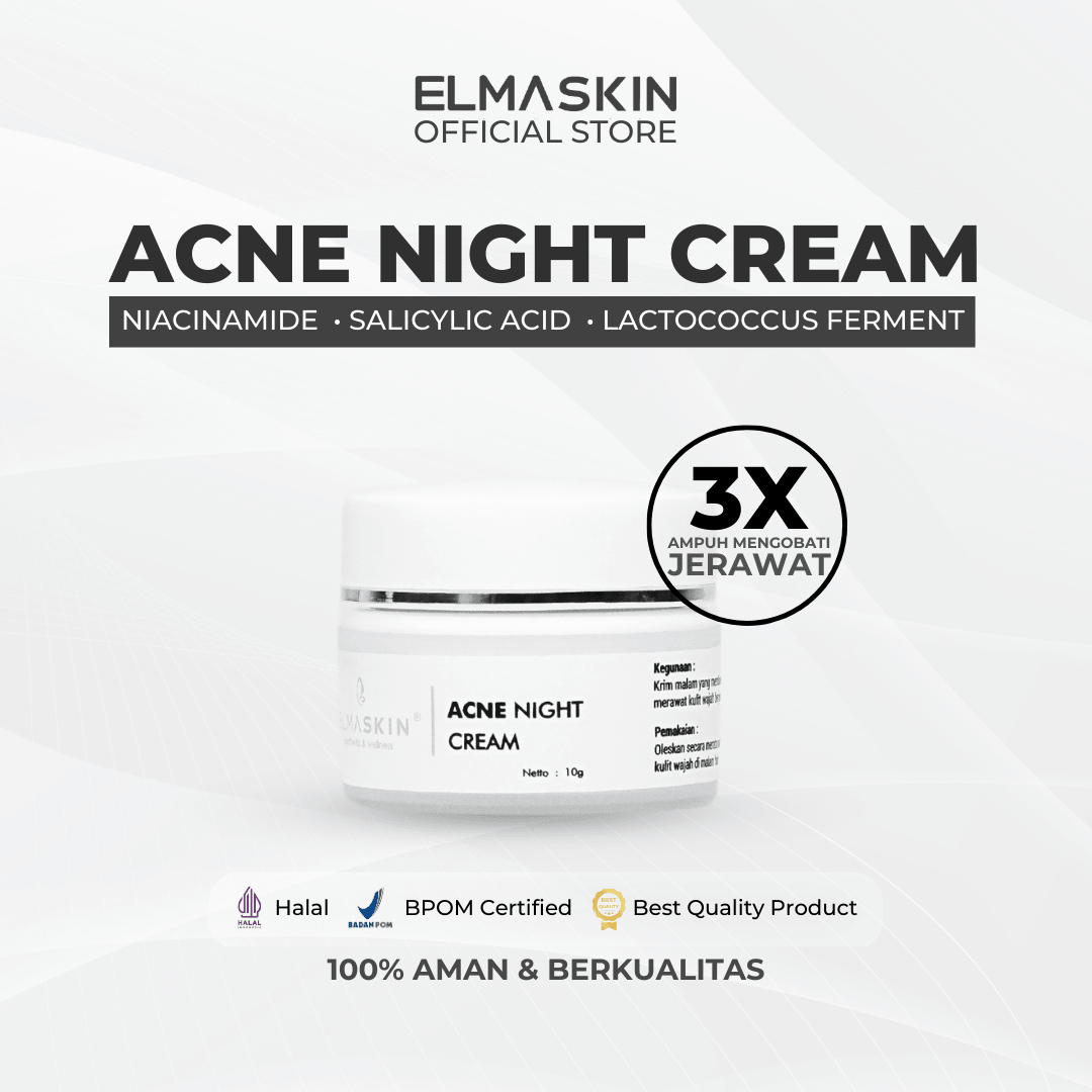 Acne Night Cream Anti Jerawat - elmaskin.id