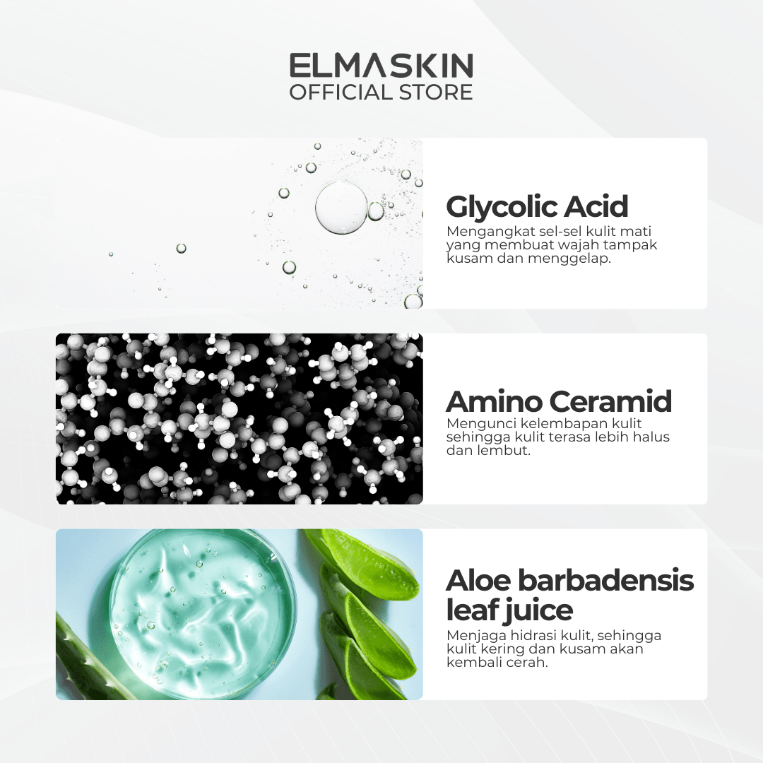 Glycolic Facial Wash AHA Glycolic Acid - elmaskin.id
