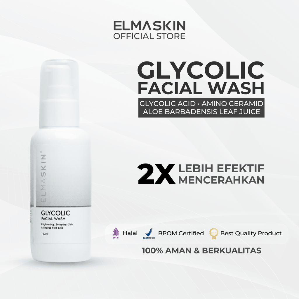 Glycolic Facial Wash AHA Glycolic Acid - elmaskin.id
