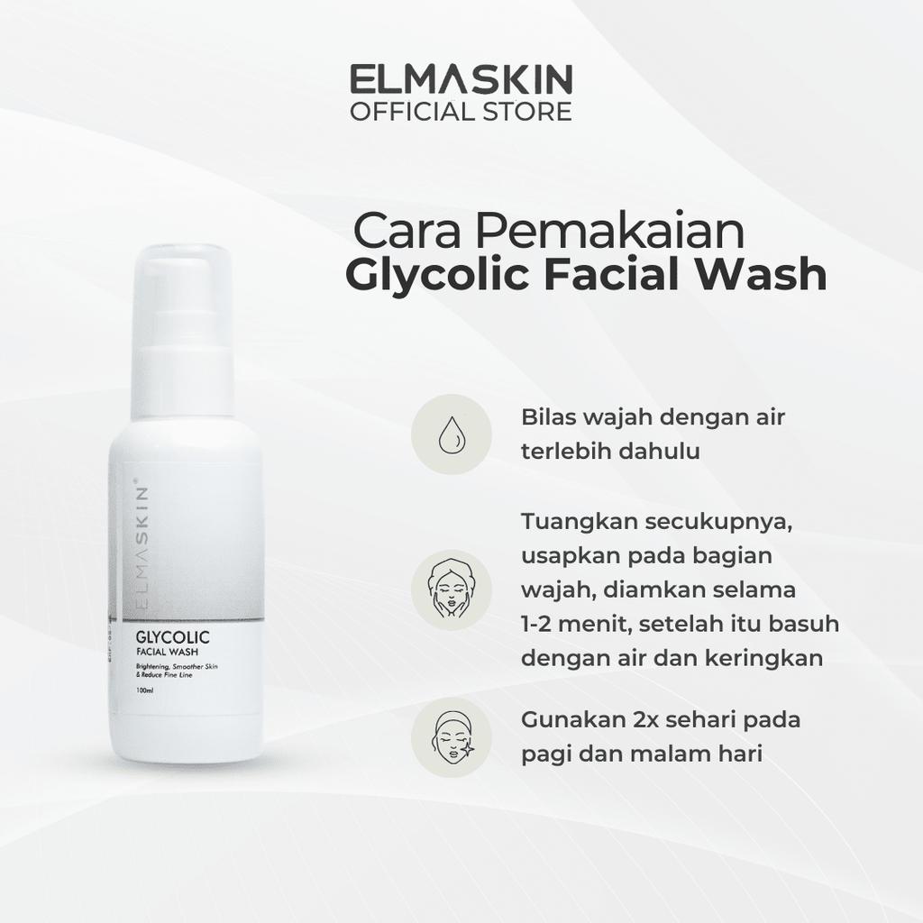 Glycolic Facial Wash AHA Glycolic Acid - elmaskin.id