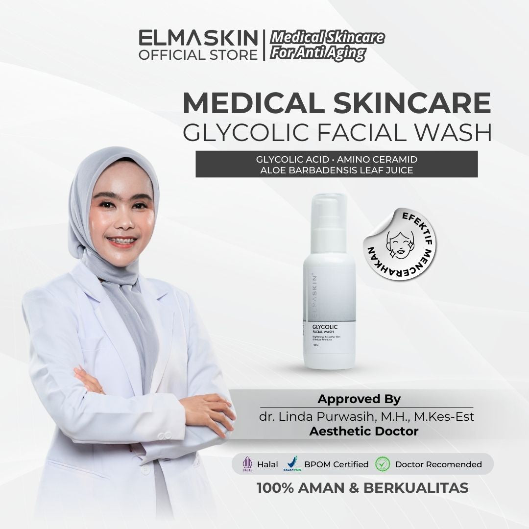 Glycolic Facial Wash AHA Glycolic Acid - elmaskin.id