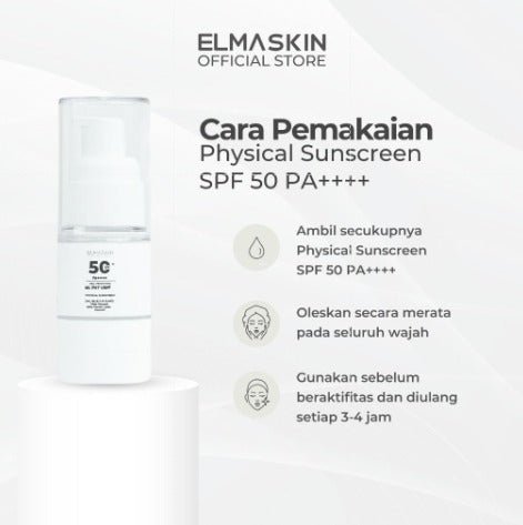 Physical Sunscreen Spf 50 PA ++++ - elmaskin.id