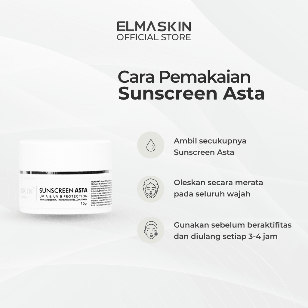 Sunscreen ASTA SPF 35 Antioksidan Kulit Kusam - elmaskin.id