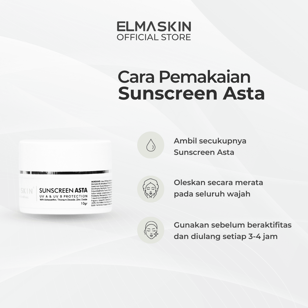Sunscreen ASTA SPF 35 Antioksidan Kulit Kusam - elmaskin.id