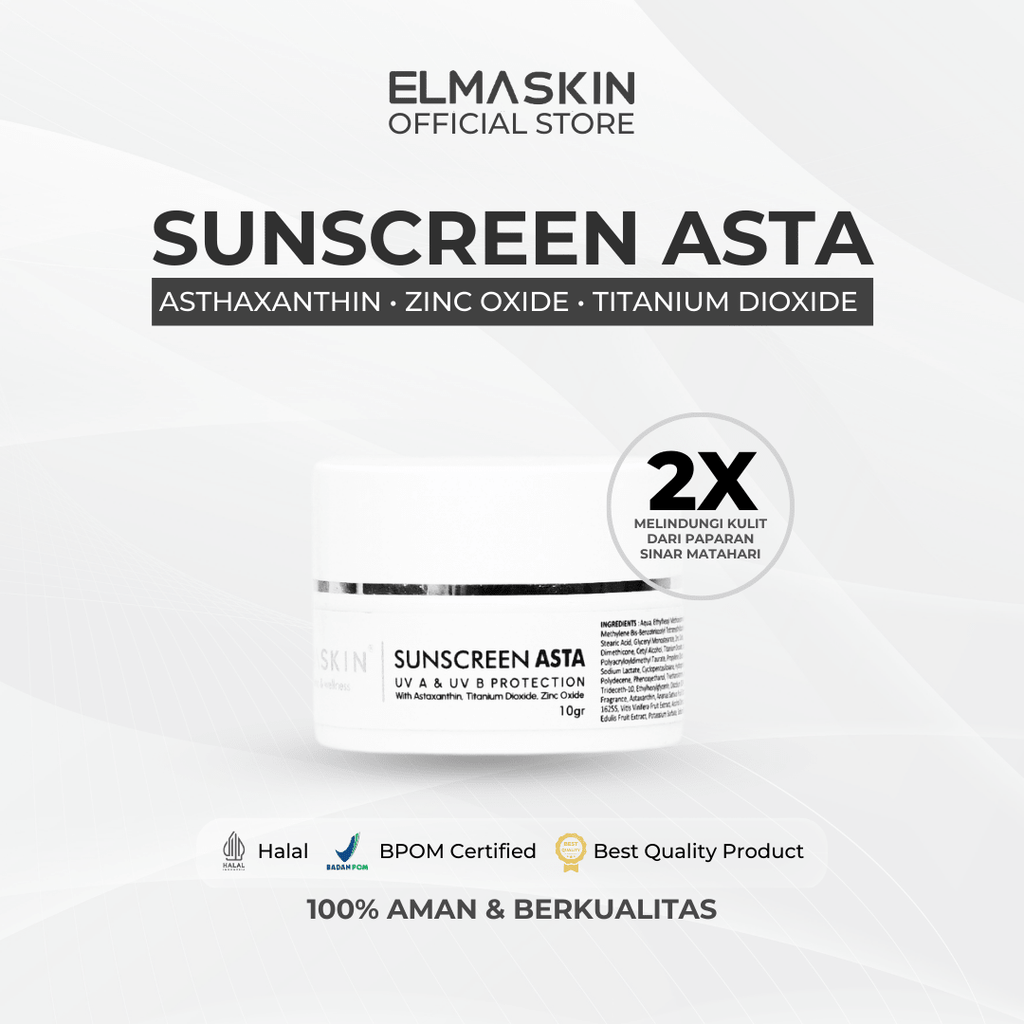 Sunscreen ASTA SPF 35 Antioksidan Kulit Kusam - elmaskin.id