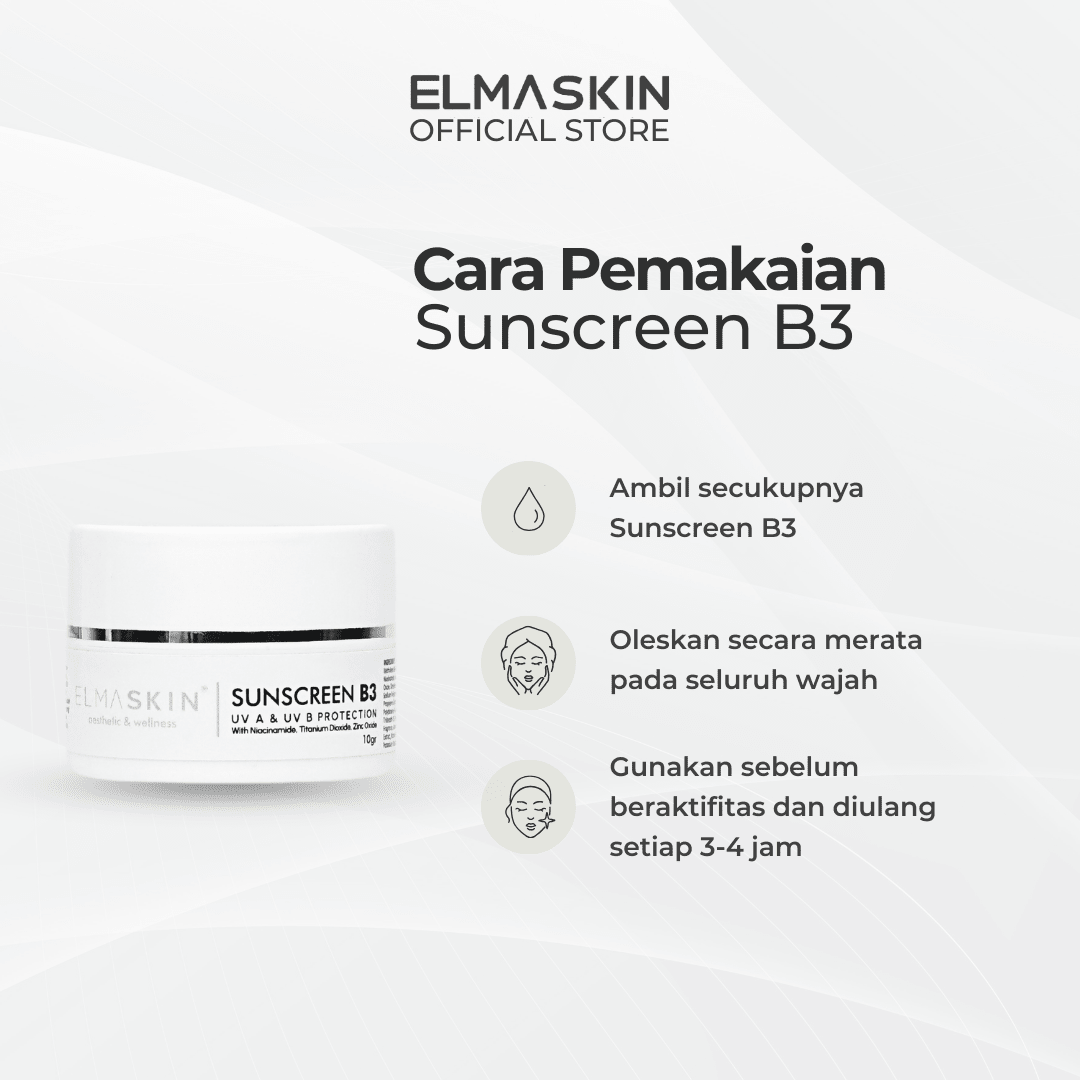 Sunscreen B3 SPF 35 Niacinamide Kulit Berminyak - elmaskin.id