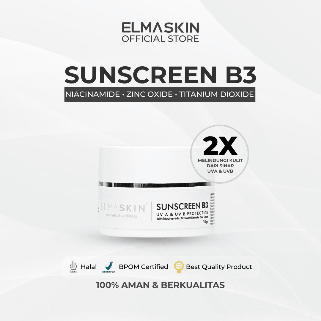 Sunscreen B3 SPF 35 Niacinamide Kulit Berminyak - elmaskin.id
