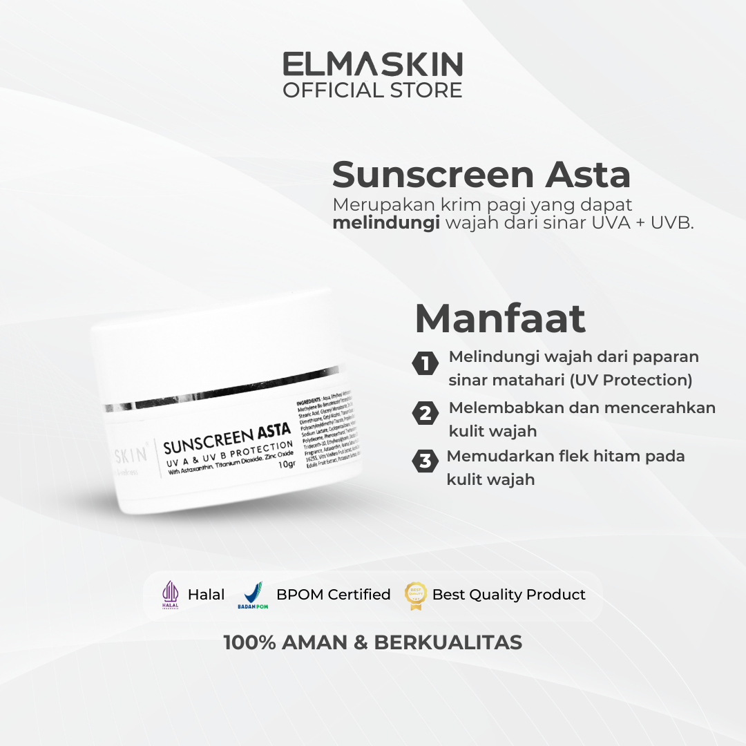 Sunscreen ASTA SPF 35 Antioksidan Kulit Kusam